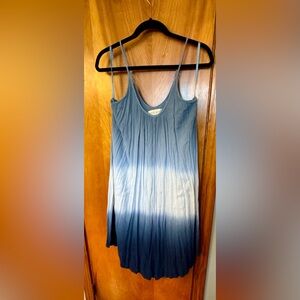 Knox Rose Blue and White Relaxed Midi Dress